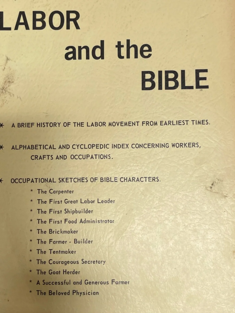 Vintage 1980s Holy Bible NAB Catholic Heirloom Family Edition Labor Booklet